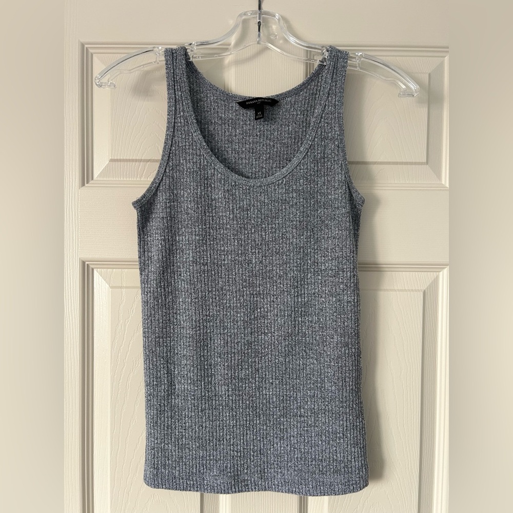 Banana Republic Gray Ribbed Tank Top